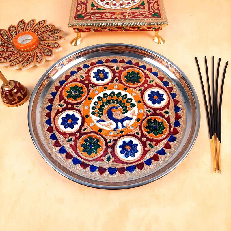 Decorated Pooja Thali- Apkamart