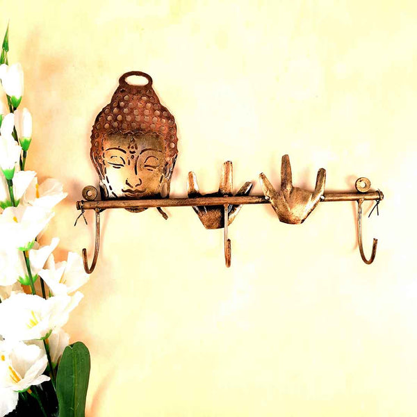 Unique Key Holder for Wall | Buddha Design - 14 Inches