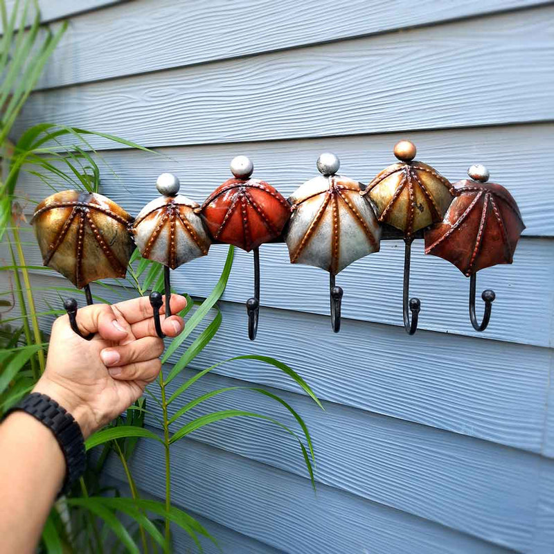 Key Holder for Home | Coat Hooks - Umbrella Design -18 Inch