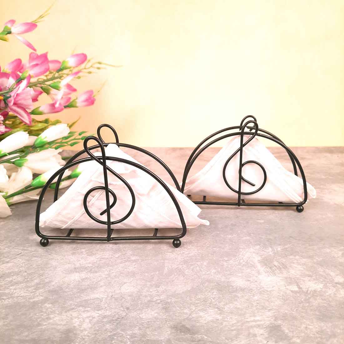 Napkin Holder | Tissue Paper Stand - for Dining Table & Kitchen - 5 Inch -Apkamart #Style_Pack of 2