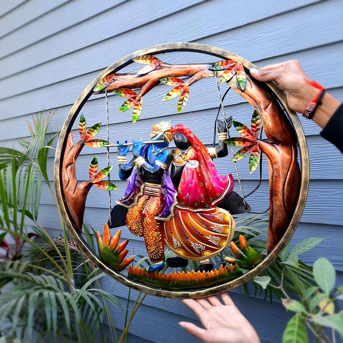 Radha Krishna Backlit Wall Hanging - Apkamart