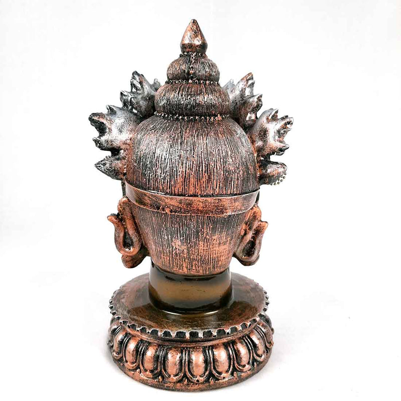 Buddha Head Statue | Buddha Face Showpiece - for Home & Spiritual Decor - 10 Inch