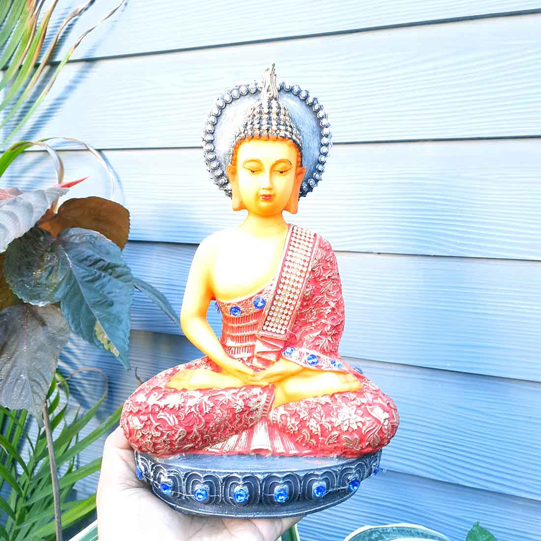 Meditating Buddha Showpiece - for Home Decor, Peace & Harmony - apkamart #size_Medium