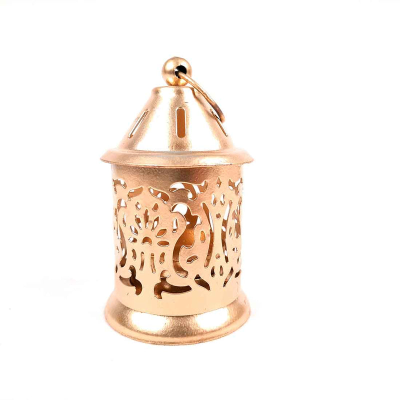 Hanging Lantern Tea Light Candle Holder | Decorative T Light Holder - For Table & Home Decor (Pack of 2) - Apkamart