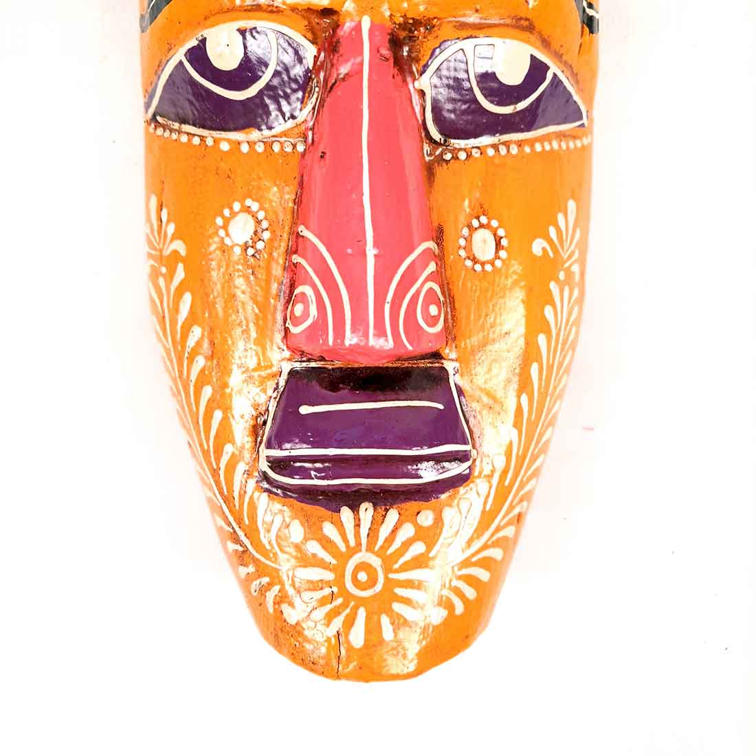 Traditional African Mask | Decorative Wall Mounting Mask - for Home & Office Decor - 9 Inch - APkamart