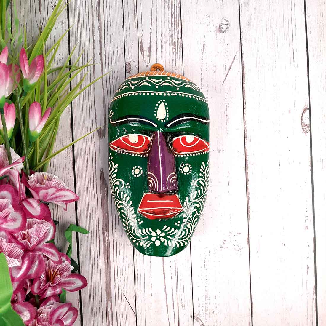 Tribal Egyptian Mask Wall Hanging - for Home | Office | Cafes & Interior Décor - 9 Inch - Apkamart