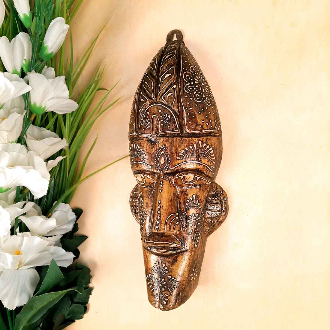 African Tribal Mask Wall Decor - for Home, Office & Living Room Decoration - 12 Inch #style_ pack of 1