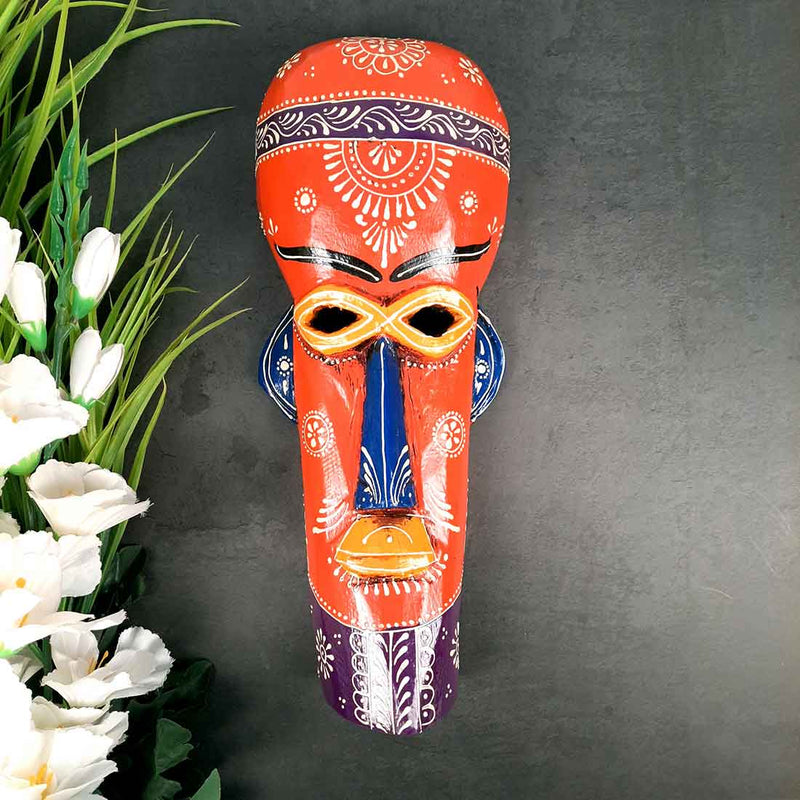 Tribal Egyptian Mask Wall Hanging - For Wall Décor & Home Decoration - 15 inch - ApkaMart