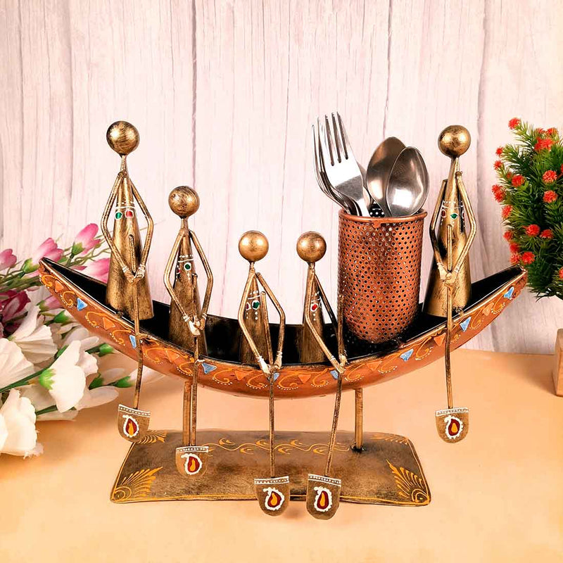 Showpiece Pen Holder | Desk Organizer - Boat Design - For Table Decor -15 Inch - ApkaMart