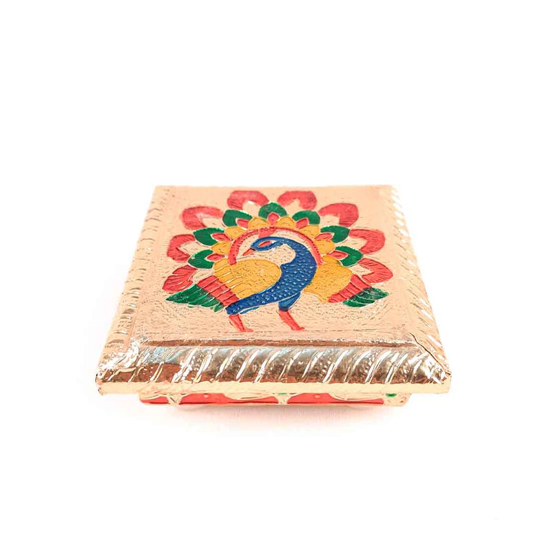 Pooja Chowki Bajot - Peacock Design - For For Pooja, Weddings & Festivals - Set of 3 - ApkaMart