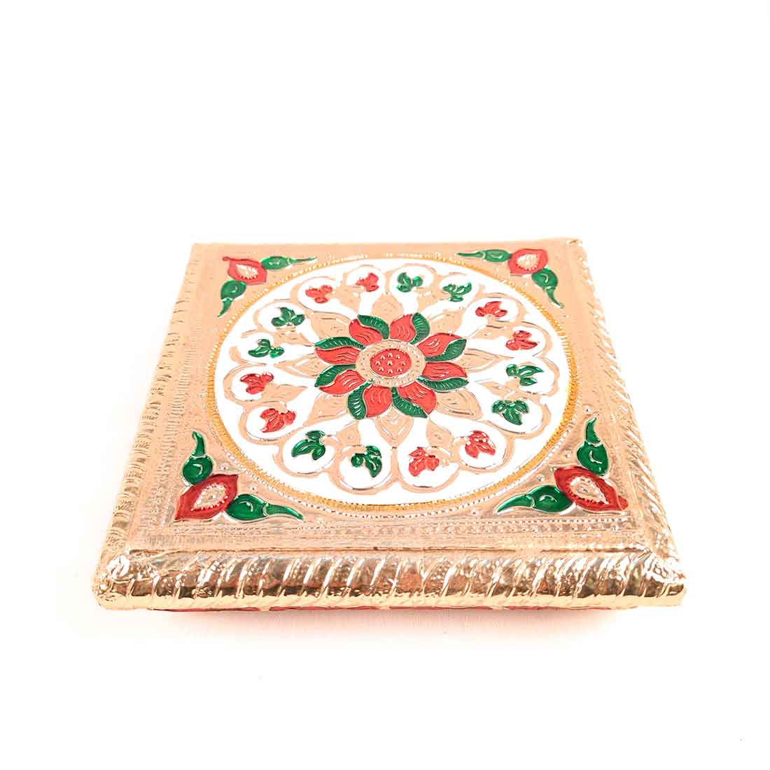 Minakari Chowki Bajot - For Puja Decoration & Gifts - 6 Inch - ApkaMart #Style_Design 2