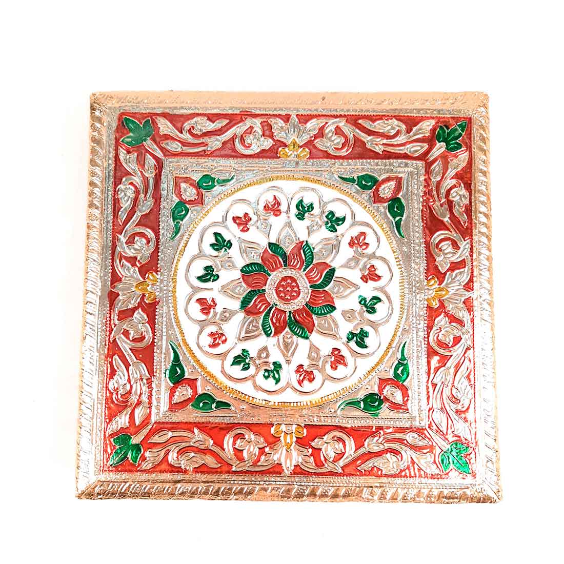 Minakari Pooja Chowki - For Pooja & Gifts - 8 Inch - ApkaMart #Style_Design 2