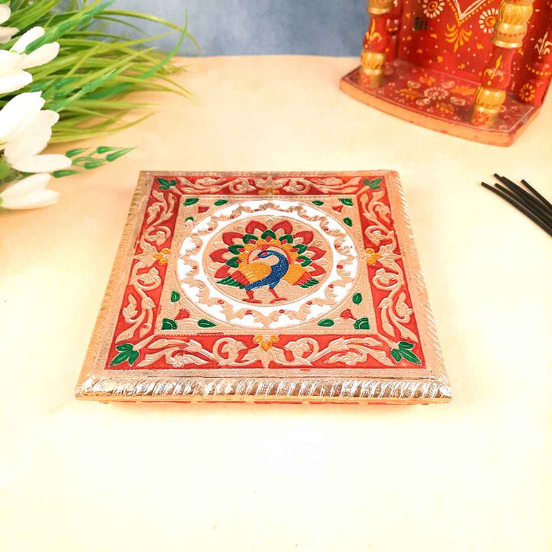 Decorative Chowki - Pack of 4 - For Sitting, Puja & Home Decor - ApkaMart