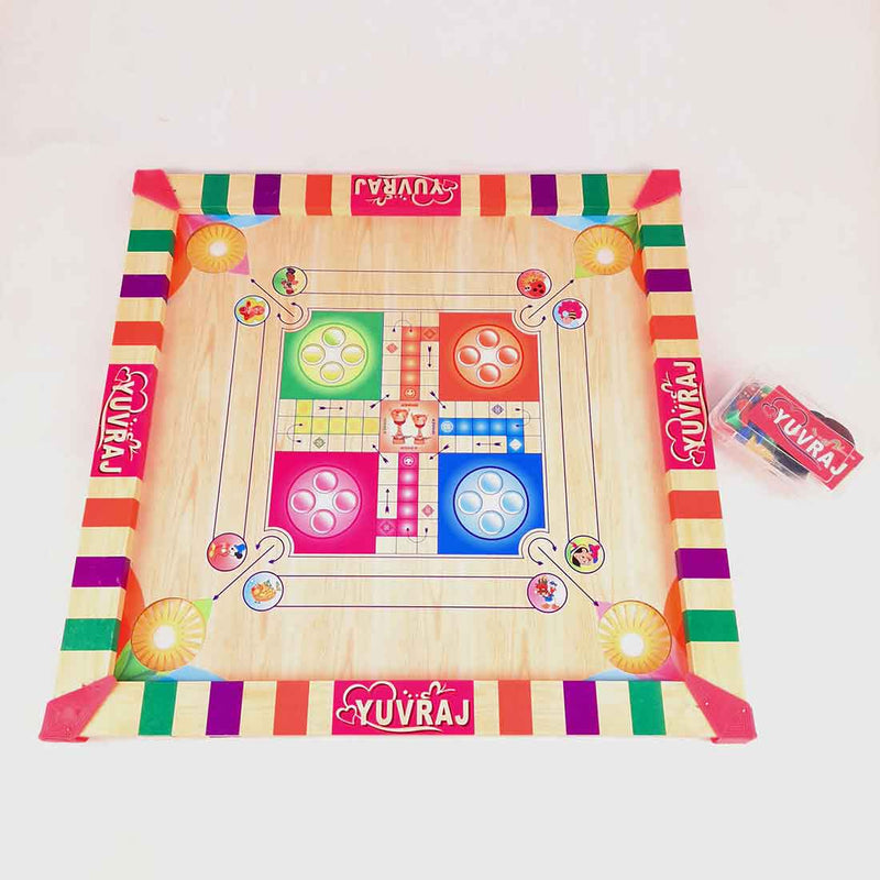 Board Games -3 in 1  - Carrom | Ludo | Snakes and Ladders - For Kids, Boys & Girls - 20 Inch - ApkaMart
