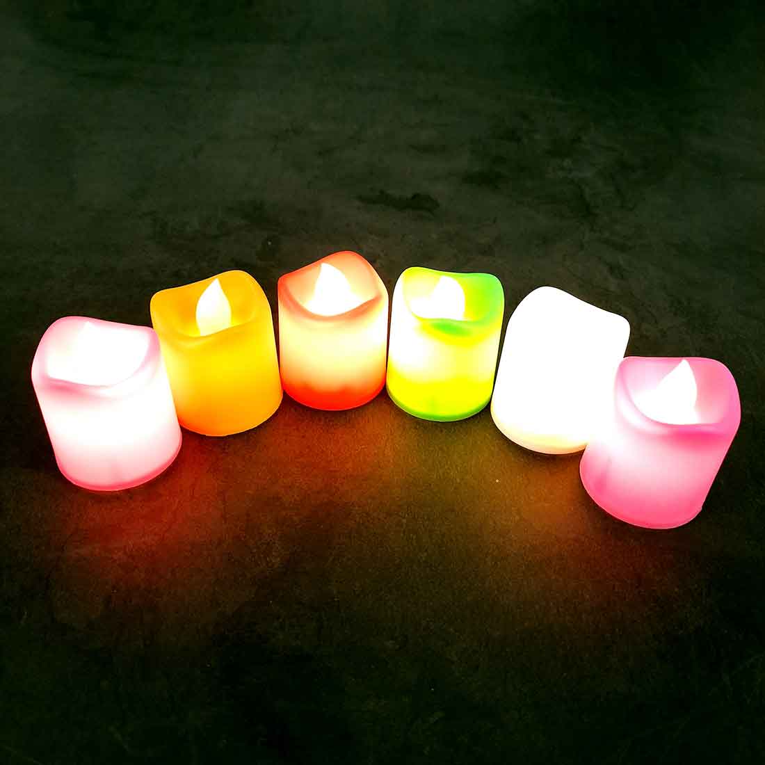 LED Candle - For Home Decor & Diwali Decoration -Set of 6 - ApkaMart