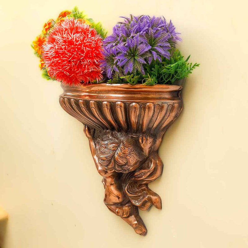Wall Hanging Flower vase | Vintage Wall Showpiece - 15 Inch - ApkaMart