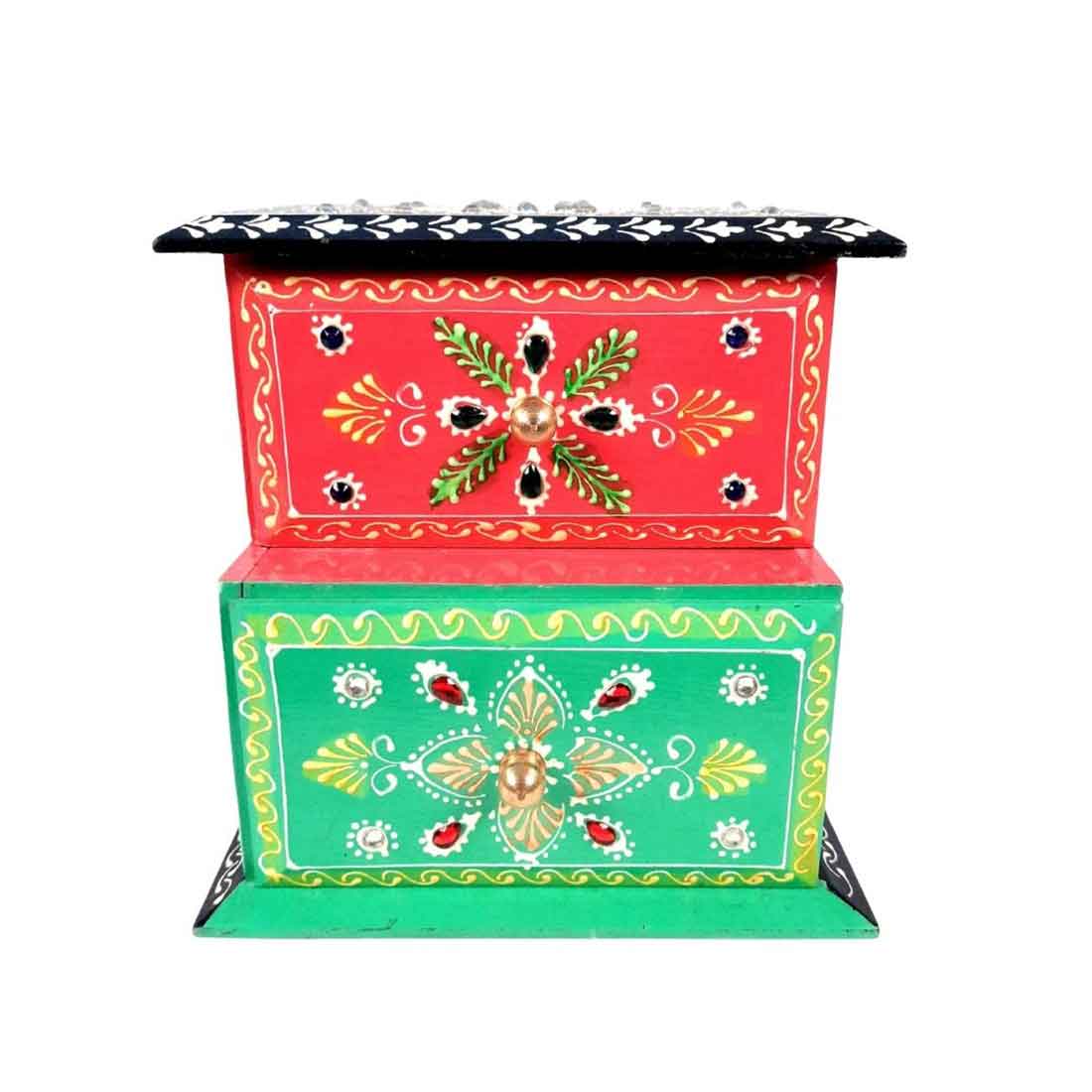 Jewellery Box | Decorative Box - For Earring & Necklace - 7 Inch - ApkaMart