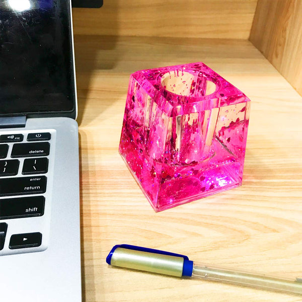 Pen Pencil Holder Square Design - for Study Table - ApkaMart