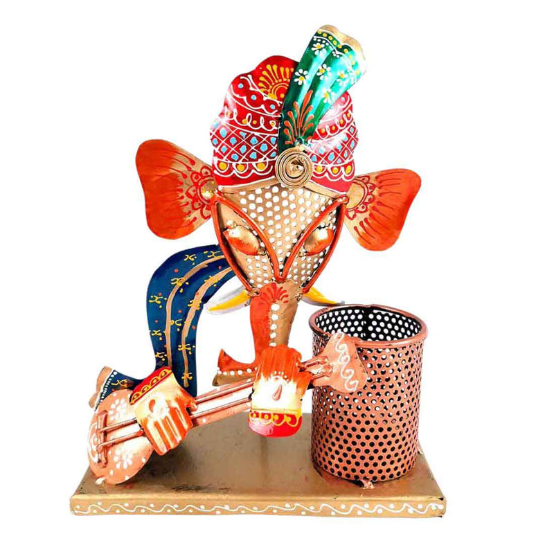 Ganesha Design Pen Holder for Table Decor & Gifts - 11 Inch - ApkaMart