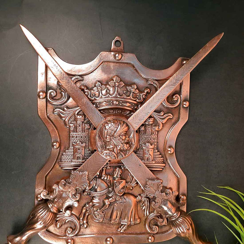 Dhal Talwar Wall Showpiece for Decor - 16 Inch - Apkamart