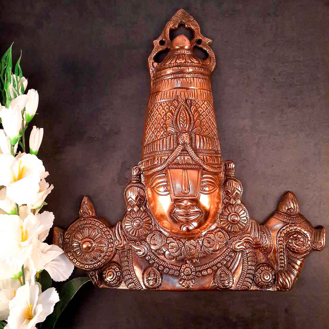 Tirupati Balaji | Venkateswara Swami Wall Showpiece - 17 Inch - ApkaMart