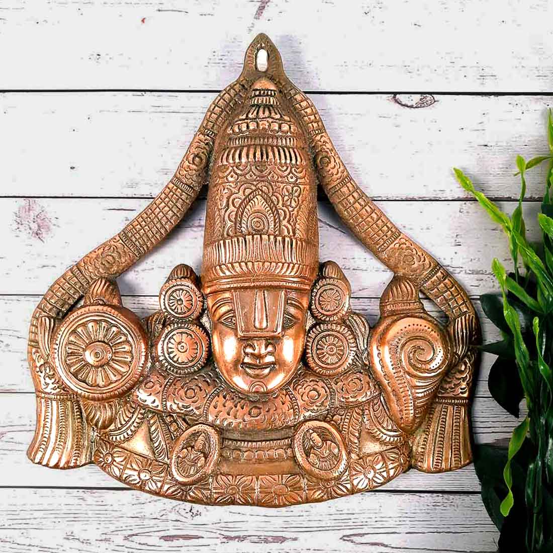 Lord Balaji Wall Hanging Idol | Shri Venkateswara Swami Wall Statue | Tirupati Balaji Wall Hanging Murti - for Home, Living Room, Office, Puja & Gift - 14 Inch