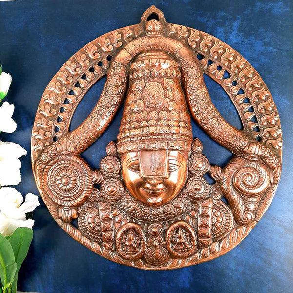 Tirupati Balaji Wall Hanging Idol | Swami Venkateswara Wall Statue |  Balaji Face Wall Hanging Murti - for Home, Living Room, Office, Puja & Gift - 18 Inch