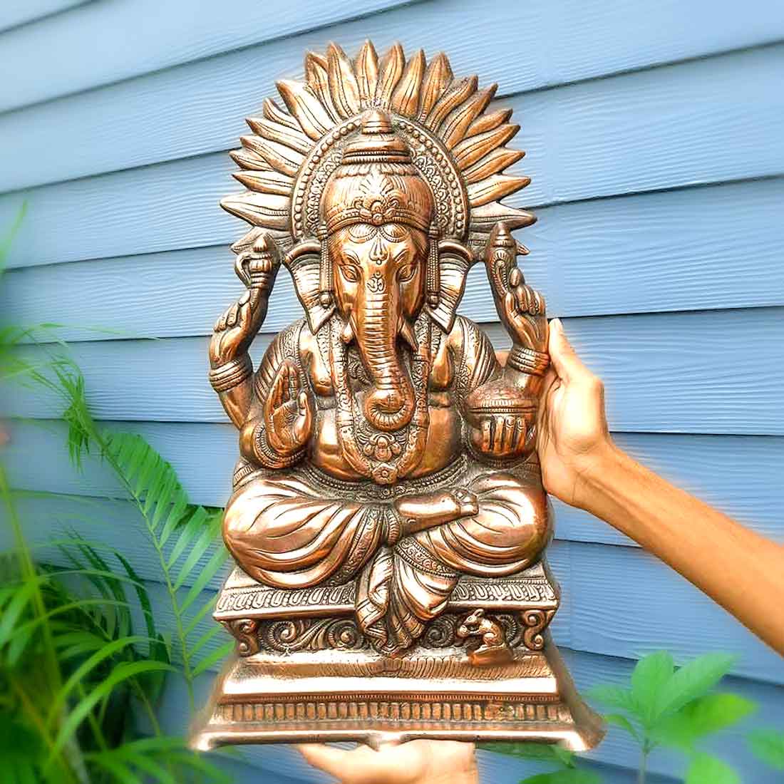 Ganesh Wall Hanging Idol Big | Lord Ganesha Statue Wall Art - For Puja, Home & Main Gate |Religoius & Spiritual Decor for Living Room - 23 Inch