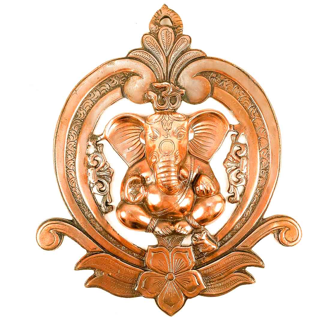 Ganesh Wall Hanging Murti | Ganesha With Om Wall Idol Decor - for Entrance Door | Ganesha Statue Hangings - for Home, Puja, Temple, Religious Decor & Gift -16 Inch