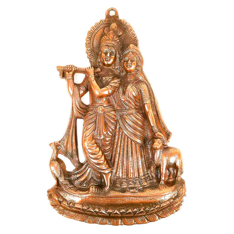 Radha Krishna Wall Art | Wall Decor for Living Room - 15 Inch - ApkaMart