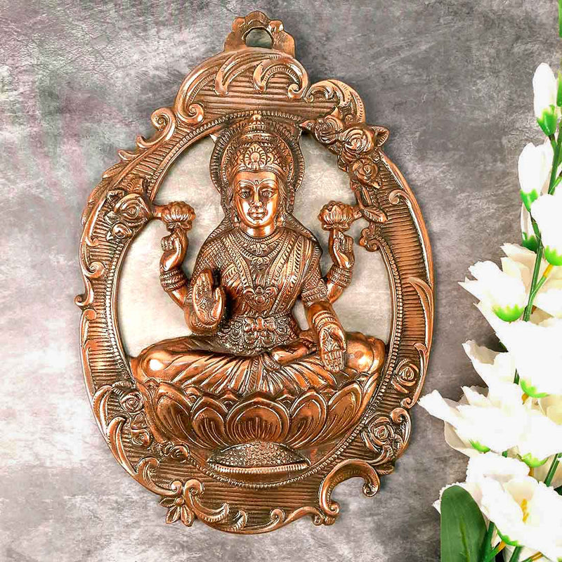 Goddess Lakshmi Wall Hanging - Wall Decor for Pooja Room & Living Room - 16 Inch