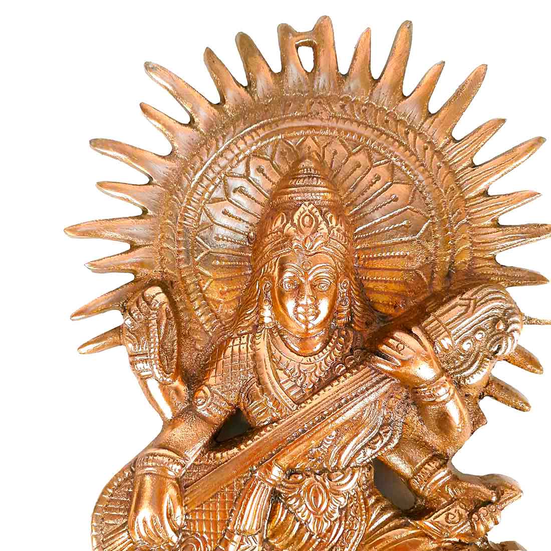 Goddess Saraswati Wall Hanging - For Pooja, Temple & Home Decor - 16 Inch - ApkaMart