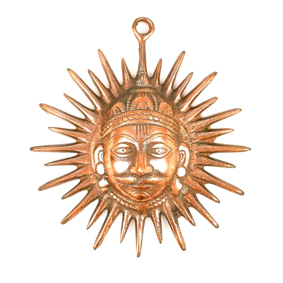 Sun Wall Hanging - Metal Wall Decor - For Living Room Interior Decoration - 6 Inch - ApkaMart #Size_8 Inch