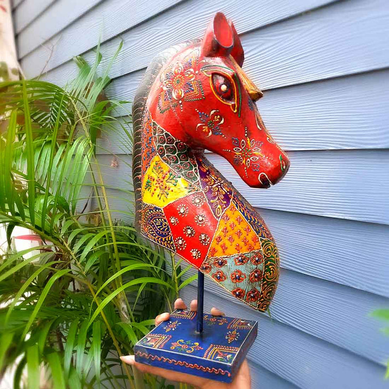 Antique Horse Showpiece -  For Table Decor & Gifts - 16 Inch