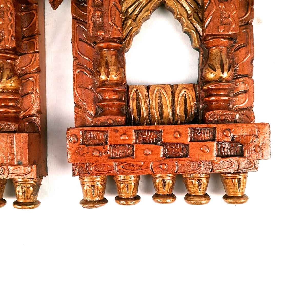 Wooden Jharokha Set of 2 - Apkamart#style_Pack of 2