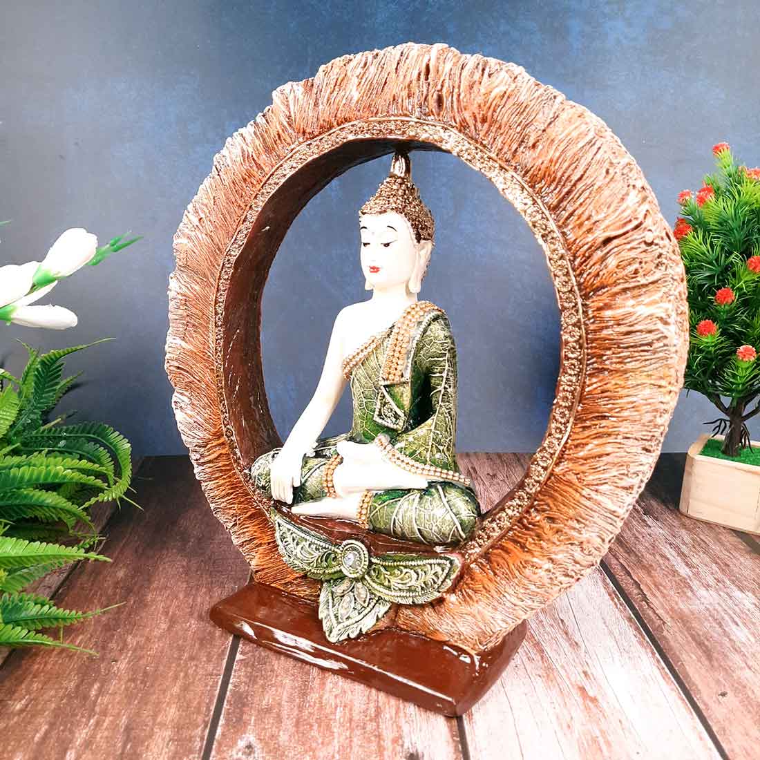 Buddha Statue | Sitting Buddha Showpiece - for Home Decor, Peace & Harmony - 13 Inch