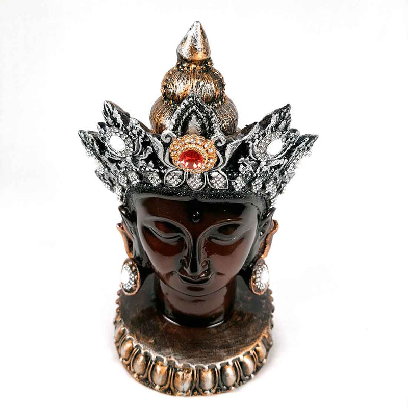 Buddha Head Statue | Buddha Face Showpiece - for Home & Spiritual Decor - 10 Inch