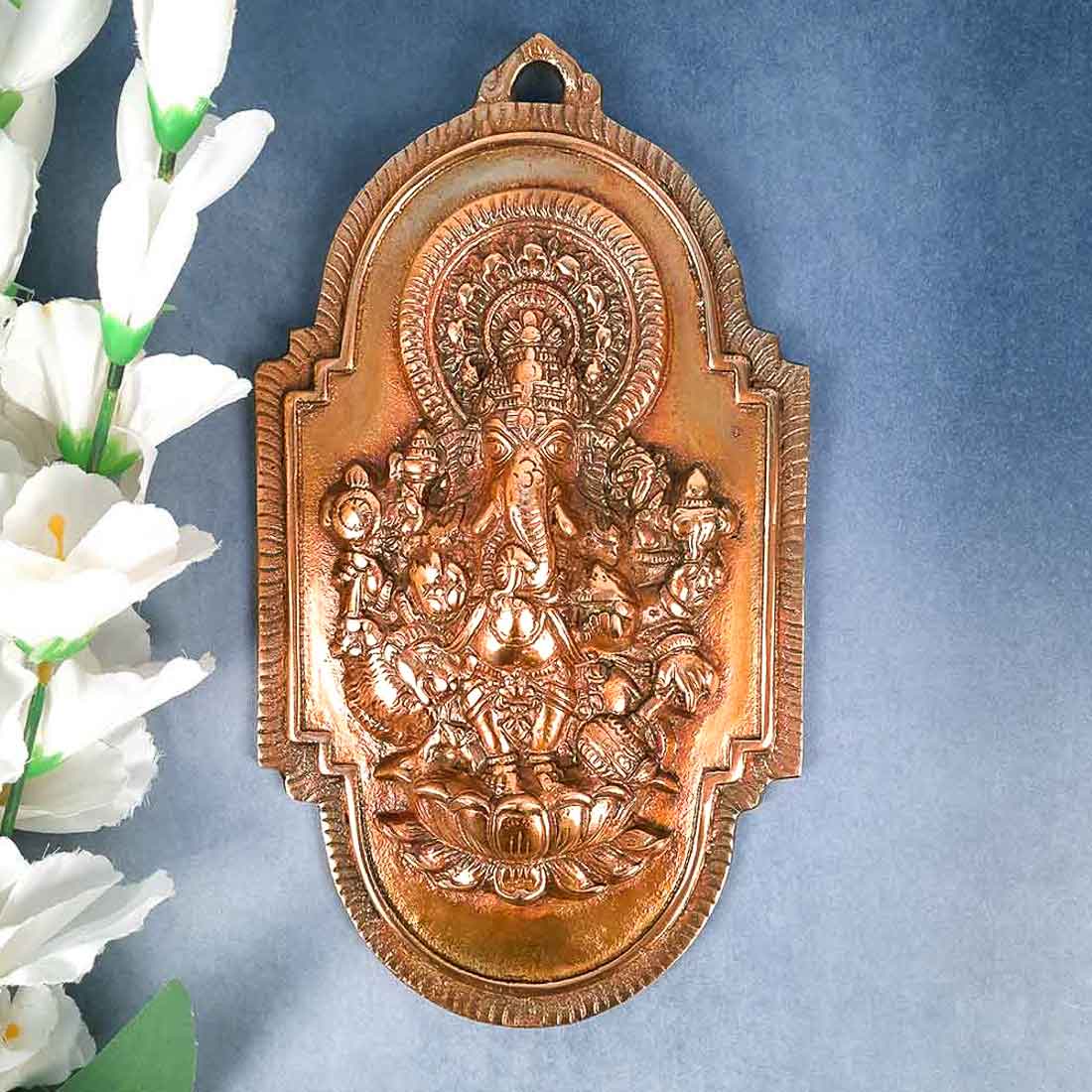 Ganesh Wall Hanging Statue | Lord Ganesha Wall Art - for Home, Puja, Living Room & Office | Antique Idol for Religious & Spiritual Decor  - 12 inch