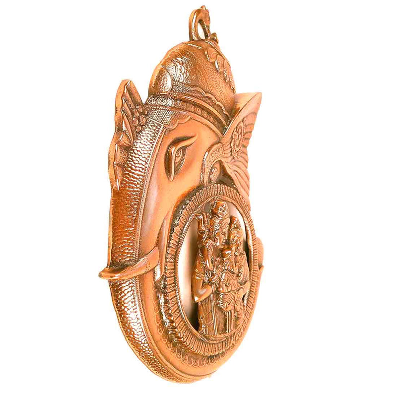 Ganesha Wall Hanging | Ganesh with Shiv Parvati Wall Hanging - For Entrance & House Warming Gifts - 16 Inch