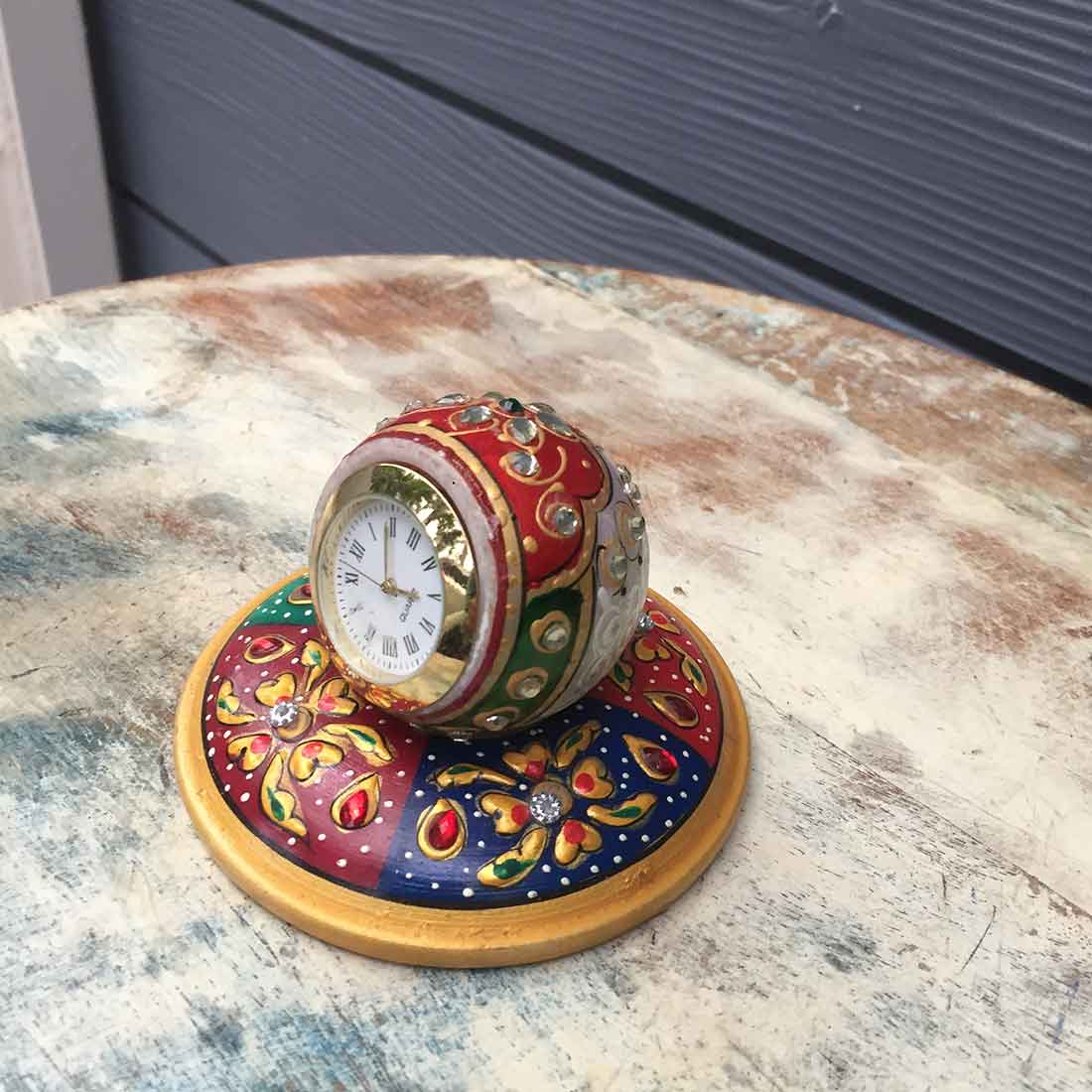 Marble Table Clock - For Home & Gifts - 3 Inch - ApkaMart