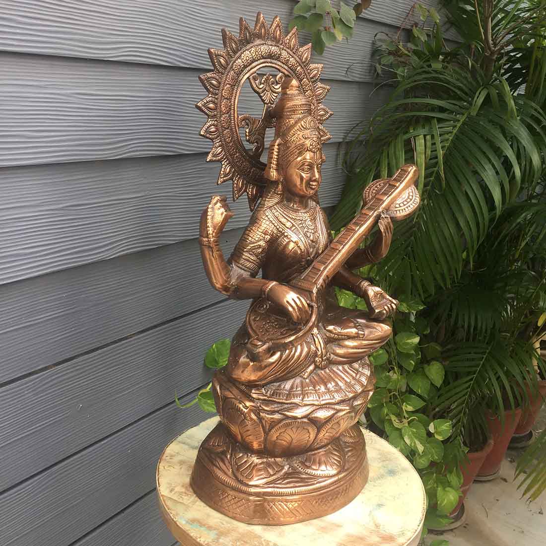 Big Saraswati Statue For Pooja, Office & Home decor - 25 inch - ApkaMart