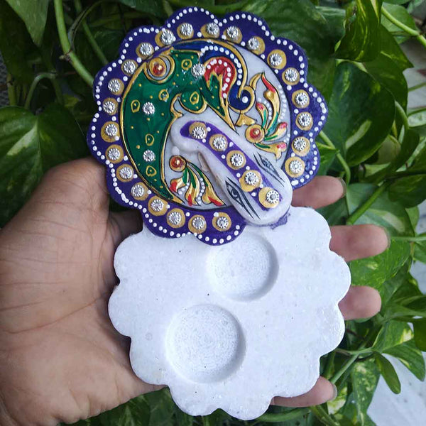 Peacock Design  Chopda -  For Rakhi, Diwali & Karwa Chauth - 4 Inch - ApkaMart
