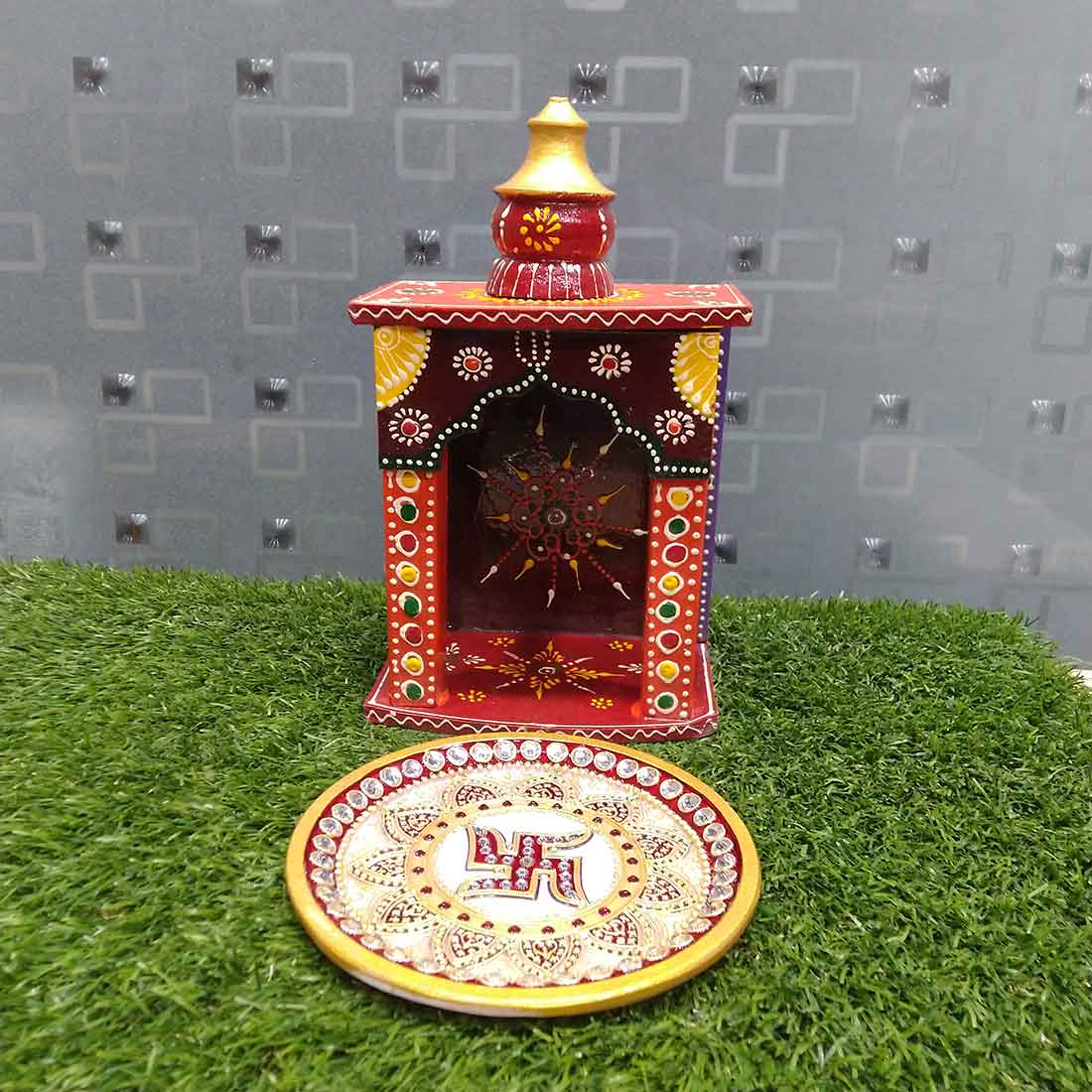 Decorative Thali for Wedding - For Pooja, weddings & Festivals - 6 Inch - ApkaMart