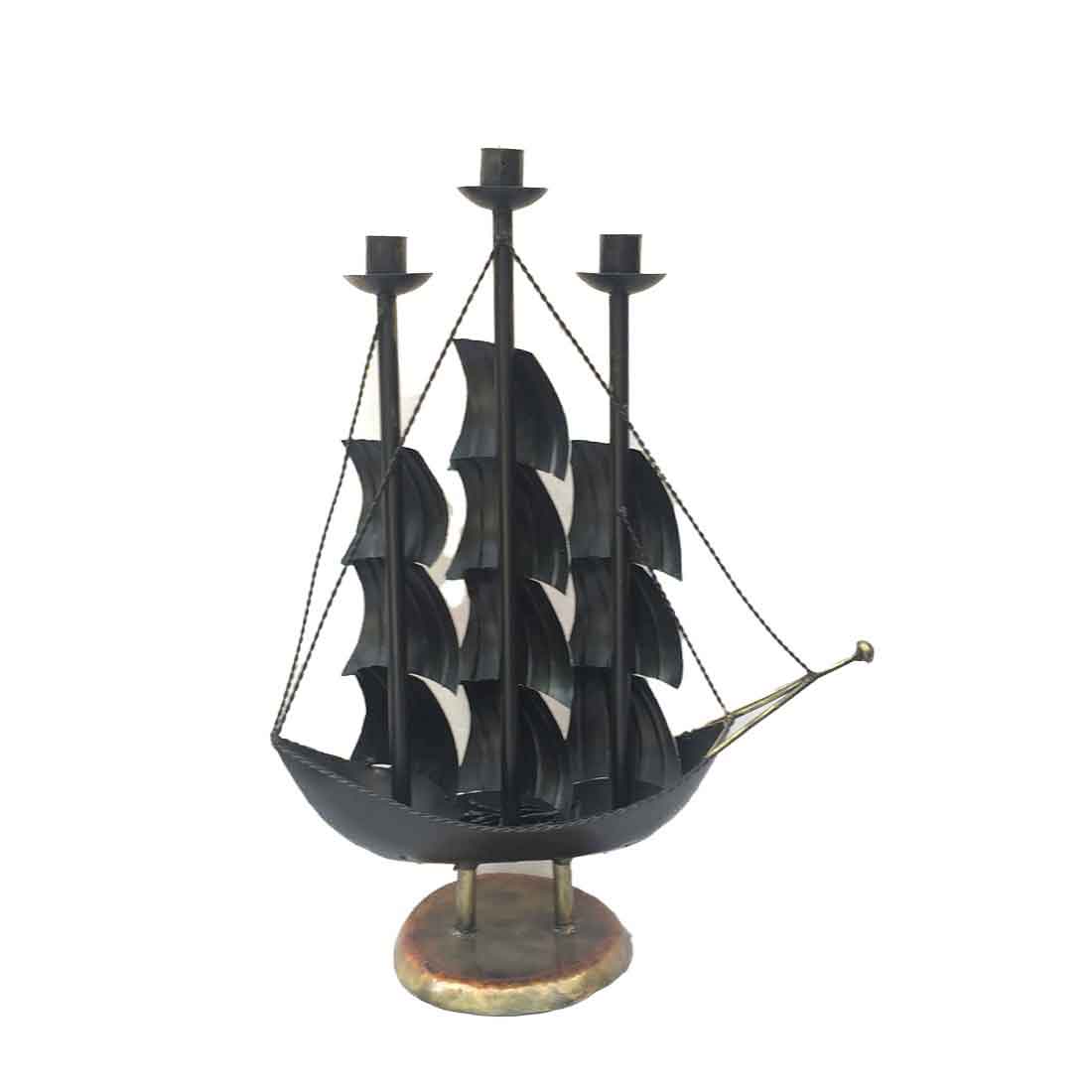 LED Ship - Antique Showpiece - For Table Decor & Gifts - 25 Inch - ApkaMart