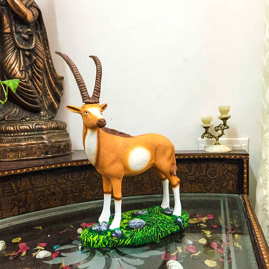 Standing Deer Showpiece| Animal Figurine - For Table Decor & Gifts - ApkaMart