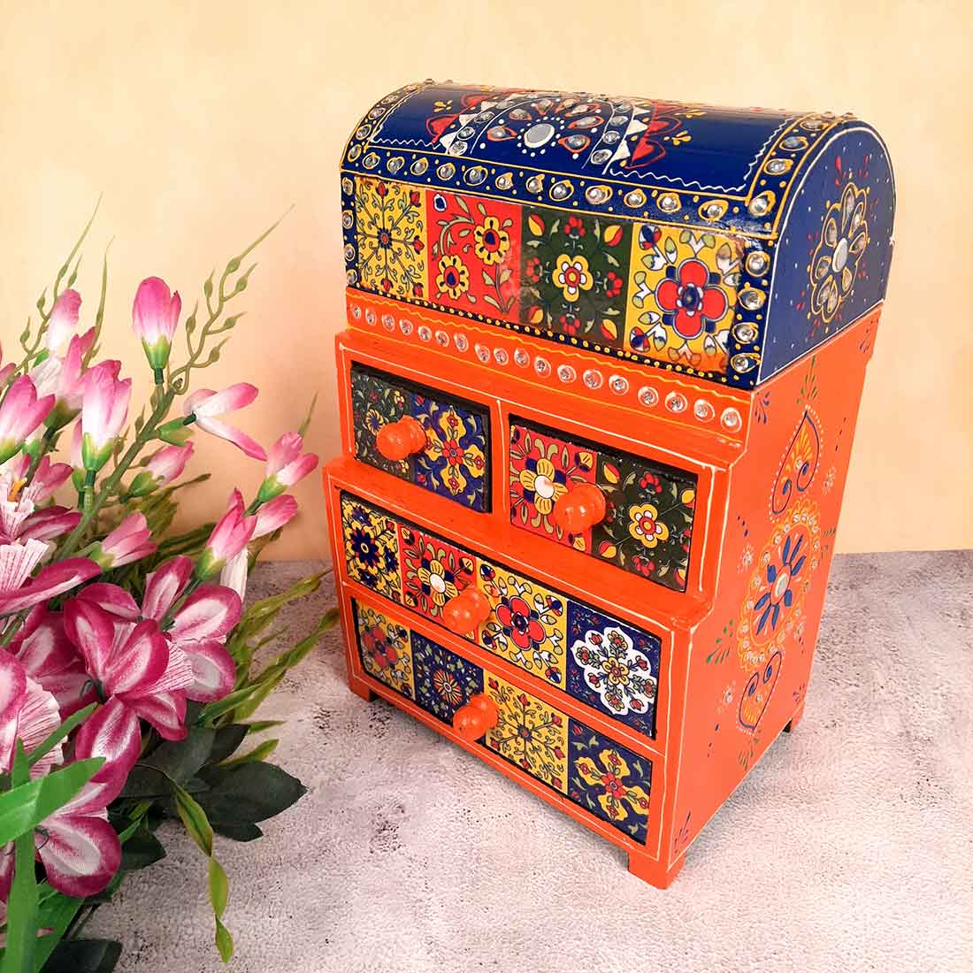 Jewelry Box Wooden | Jewellery Organizer | Multipurpose Storage Box - for Home Decor & Gifts - 13 Inch