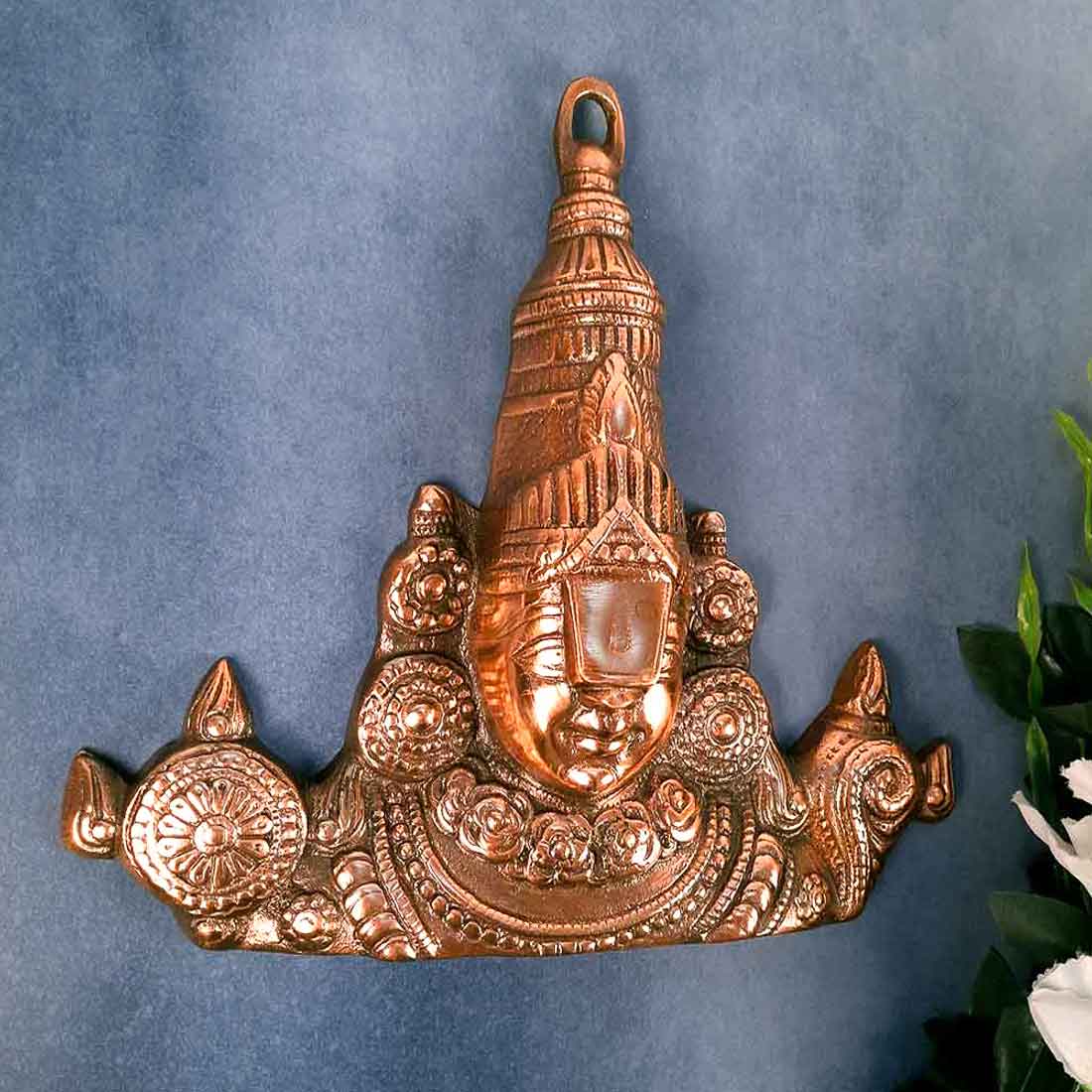Sri Balaji Wall Hanging Idol | Venkateswara Swami Wall Statue | Tirupati Balaji Wall Hanging Murti | Religious & Spiritual Sculpture - for Gift, Home, Living Room, Office, Puja Room Decoration   - 12 Inch