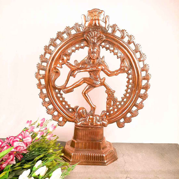 Natraj Statue - Nataraja Shiva Idol Murti - for Home, Puja, Living Room & Office | Antique Idol for Religious & Spiritual Decor - for Home, Puja, Living Room Decor & Gifts - 24 Inch