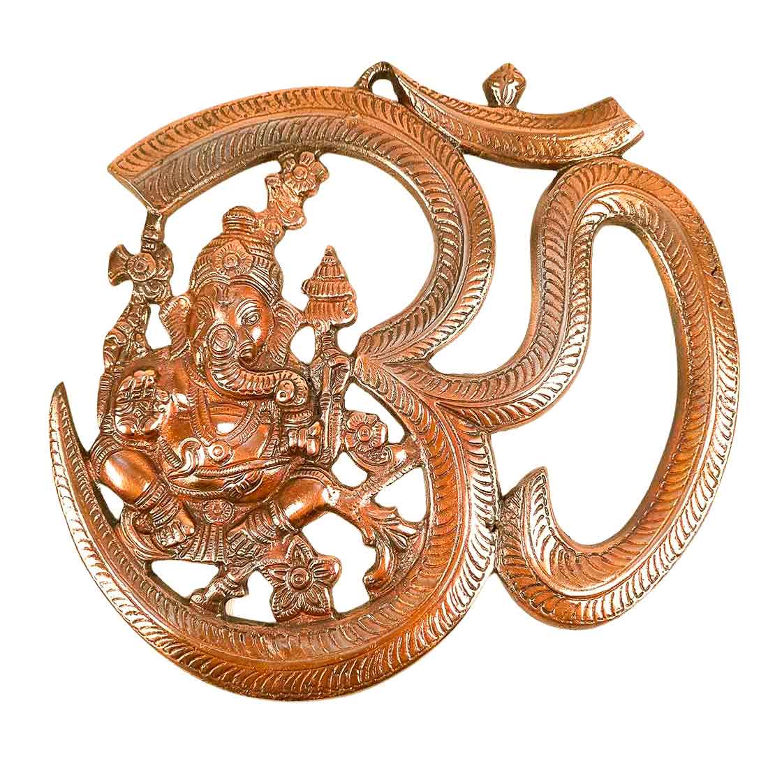 Ganesh Wall Hanging Murti | Ganesha With Om Wall Idol Decor - for Entrance Door | Ganesha Statue Hangings - for Home, Puja, Temple, Religious Decor & Gift - 10 Inch