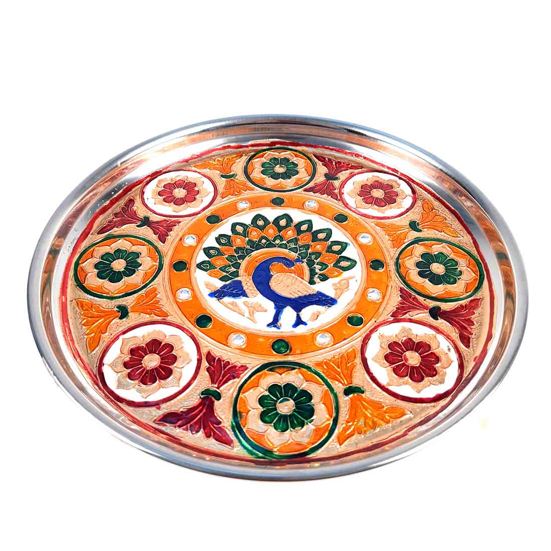 Pooja Chowki , Pooja Thali & Holy Book Holder Set - Prayer Accessories - For Pooja & Festivals - Pack of 3